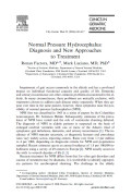 Normal Pressure Hydrocephalus: Diagnosis and New Approaches to Treatment