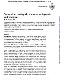 Tuberculous meningitis: advances in diagnosis and treatment