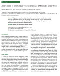 A rare case of anomalous venous drainage of the right upper lobe