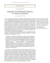 Diagnosis and Differential Diagnosis of Cushing’s Syndrome