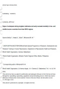 signs of eclampsia during singleton deliveries and early neonatal mortality in low- and middle-income countries from three WHO regions