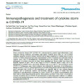 Immunopathogenesis and treatment of cytokine storm in COVID-19