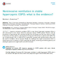 Noninvasive ventilation in stable hypercapnic COPD: what is the evidence?