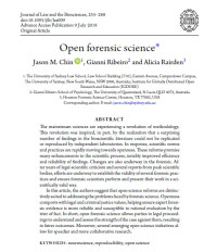 Open forensic science