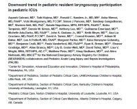 Downward trend in pediatric resident laryngoscopy participation in pediatric ICUs