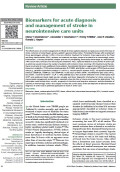 Biomarkers for acute diagnosis and management of stroke in neurointensive care units