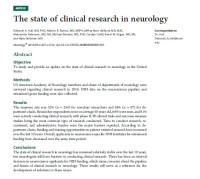 The state of clinical research in neurology