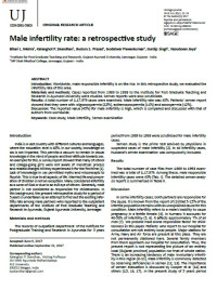 Male infertility rate, a retrospective study