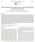 Role of hormones in hypoactive sexual desire disorder and current treatment