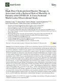 High-Dose Cholecalciferol Booster Therapy is Associated with a Reduced Risk of Mortality in Patients with COVID-19: A Cross-Sectional
Multi-Centre Observational Study