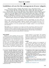 Guidelines of care for the management of acne vulgaris