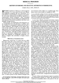 Reiter's syndrome and reactive arthritis in perspective