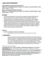 Lung Cancer Biomarkers