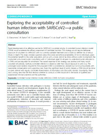 Exploring the acceptability of controlled human infection with SARSCoV2—a public consultation