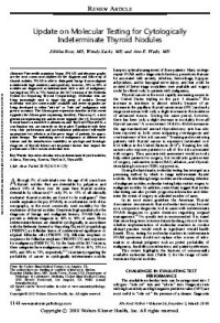 Update on Molecular Testing for Cytologically Indeterminate Thyroid Nodules