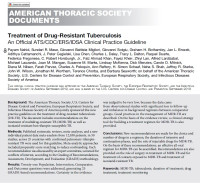 Treatment of Drug-Resistant Tuberculosis An Official ATS/CDC/ERS/IDSA Clinical Practice Guideline