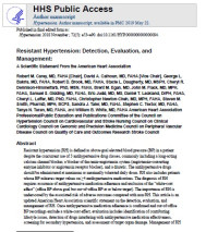 Resistant Hypertension: Detection, Evaluation, and Management: A Scientific Statement From the American Heart Association