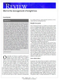 Diet in the management of weight loss