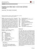 Predicting acute kidney injury: current status and future challenges