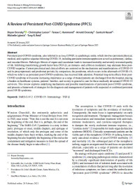 A Review of Persistent Post‑COVID Syndrome (PPCS)