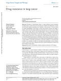 Drug resistance in lung cancer