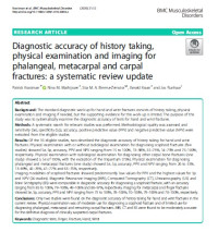 Diagnostic accuracy of history taking, physical examination and imaging for phalangeal, metacarpal and carpal fractures: a systematic review update