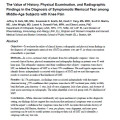 The Value of History, Physical Examination, and Radiographic Findings in the Diagnosis of Symptomatic Meniscal Tear among Middle-Age Subjects with Knee Pain