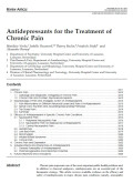 Antidepressants for the Treatment of Chronic Pain