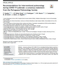 Recommendations for interventional pulmonology during COVID-19 outbreak: a consensus statement from the Portuguese Pulmonology Society