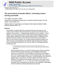 The neuroscience of placebo effects: connecting context, learning and health