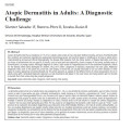 Atopic Dermatitis in Adults: A Diagnostic Challenge