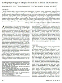 Pathophysiology of atopic dermatitis: Clinical implications