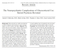 The Neuropsychiatric Complications of Glucocorticoid Use: Steroid Psychosis Revisited