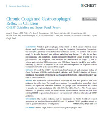 Chronic Cough and Gastroesophageal Reflux in Children:  CHEST Guideline and Expert Panel Report