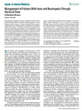 Management of Patients With Fever and Neutropenia Through the Arc of Time : A Narrative Review