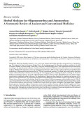 Herbal Medicine for Oligomenorrhea and Amenorrhea: A Systematic Review of Ancient and Conventional Medicine