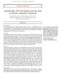 Quadrivalent HPV Vaccination and the Risk of Adverse Pregnancy Outcomes