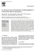 An Unusual Case of Peripartum Cardiomyopathy in a Parturient With Preeclampsia