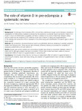 Early pregnancy vitamin D status and risk of preeclampsia