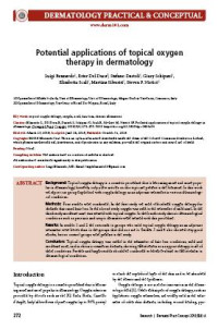 Potential applications of topical oxygen therapy in dermatology