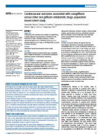 Cardiovascular outcomes associated with canagliflozin versus other non-gliflozin antidiabetic drugs: population
based cohort study