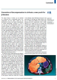 Prevention of decompensation in cirrhosis: a new youth for β blockers