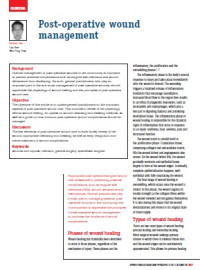 Post-operative wound management