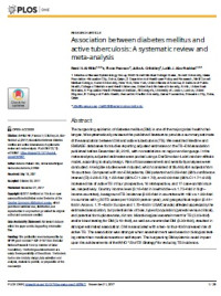 Association between diabetes mellitus and active tuberculosis: A systematic review and meta-analysis