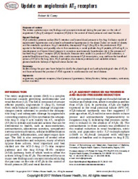 Update on angiotensin AT2 receptors