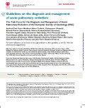 Guidelines on the diagnosis and management of acute pulmonary embolism