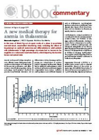 A new medical therapy for anemia in thalassemia