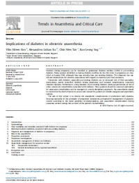 Implications of diabetes in obstetric anaesthesia