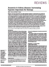 Anaemia in kidney disease: harnessing hypoxia responses for therapy