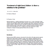 Treatment of right heart failure: is there a solution to the problem?